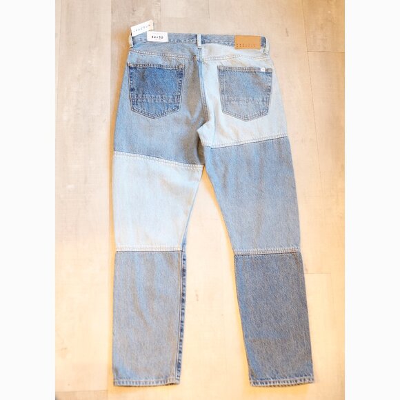 Pac Sun Patched Slim Taper Jean in Indigo Men's New with Tags - Picture 5 of 5